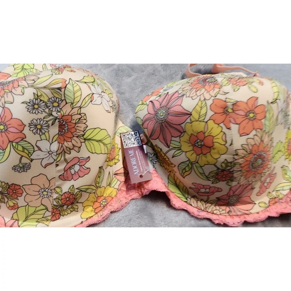 Adore Me 38DDD Joyful Bloom Nare Contour Full‎ Coverage Bra NWT Adjustable